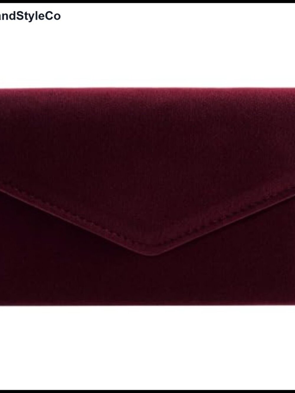 Faux Suede Evening Clutch Purse with Detachable Gold Chain